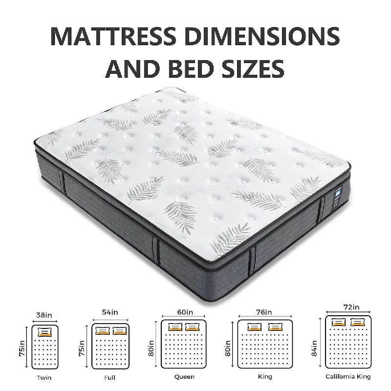 Gel - infused memory foam mattresses for cooler sleep14 inch Firm Euro Top Hybrid Memory Foam Mattress