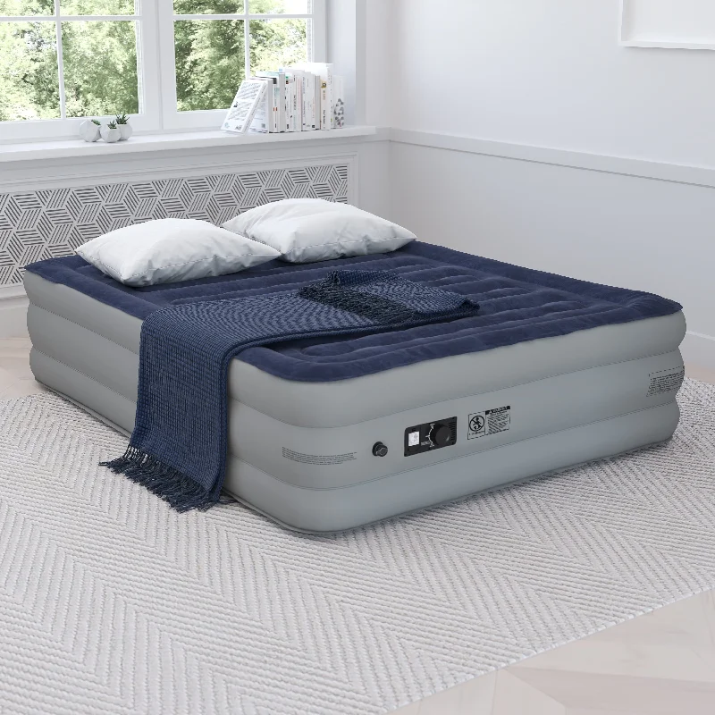 Hybrid mattresses combining foam and innerspring technology18" Air Mattress - ETL Certified Internal Electric Pump and Carrying Case