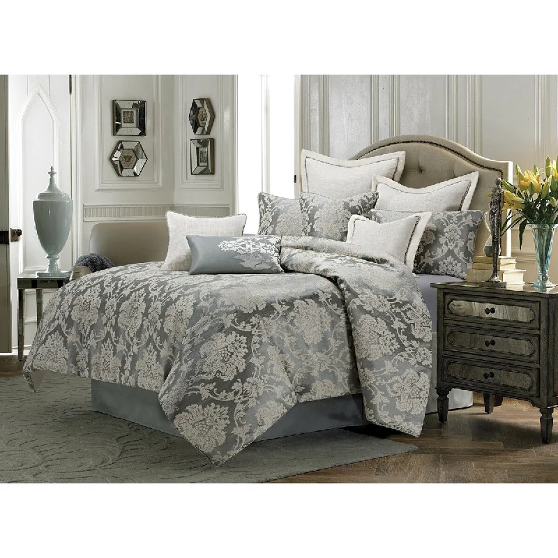 Cotton - filled comforters for a breathable and natural sleep experienceAICO Cambria Mineral 9-Piece Queen Comforter Set