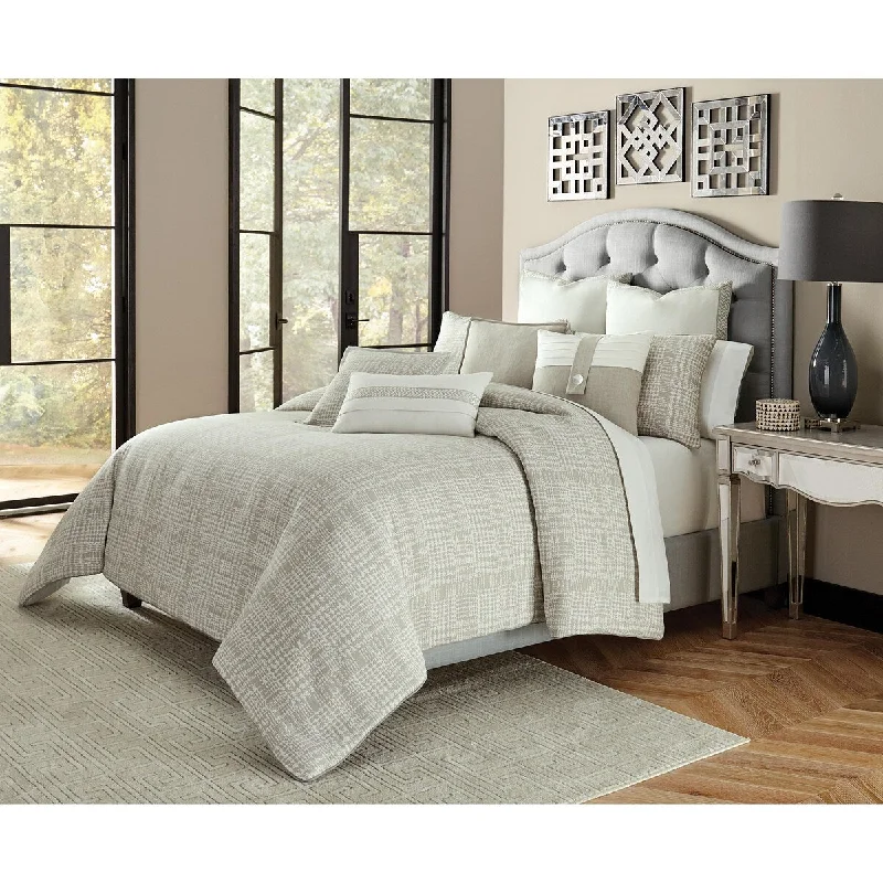 King - size comforters to fit large king - sized beds perfectlyAICO Julianna Gray 9-Piece Queen Comforter Set