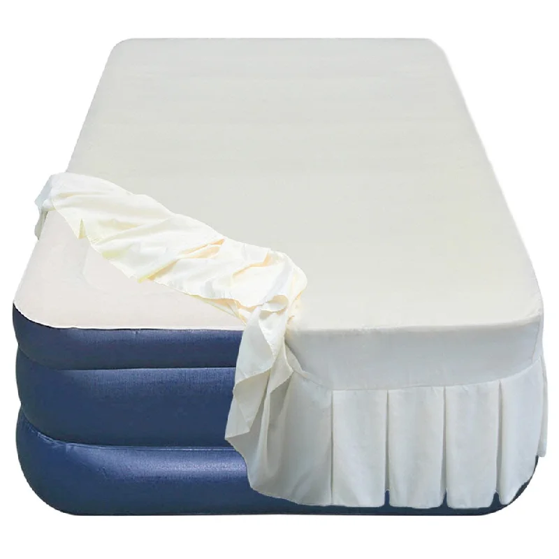 Organic cotton mattresses for a chemical - free sleep surfaceAirtek Twin Flocked top Airbed with Skirted Sheet