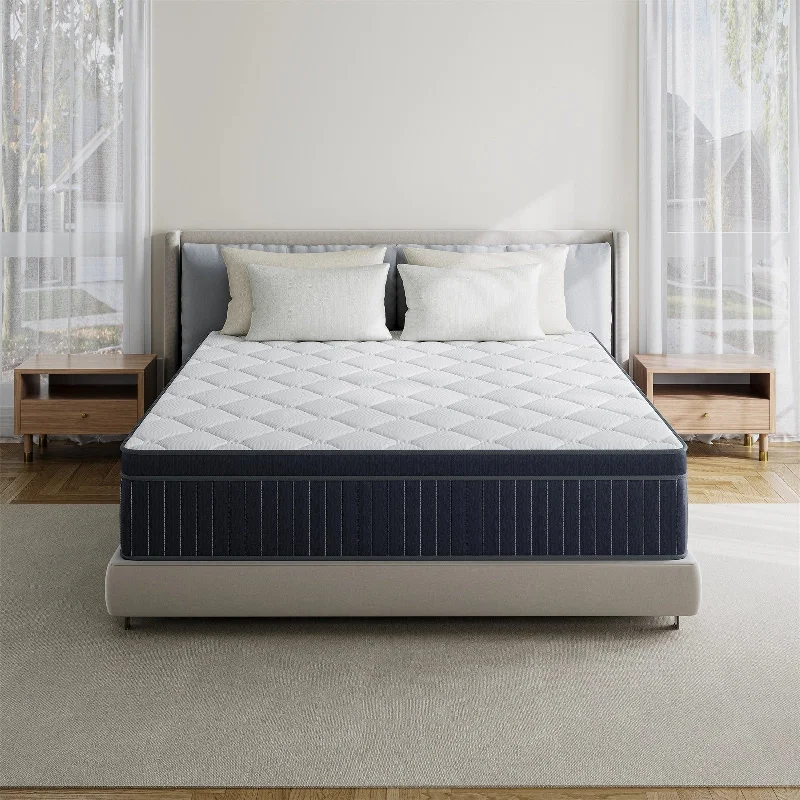 Innerspring mattresses with coil counts for supportBabo Care 12 in. Medium Firm Gel-infused Memory Foam Hybrid Mattress Cooling and Breathable with CertiPUR-US, SGS and OEKO-TEX