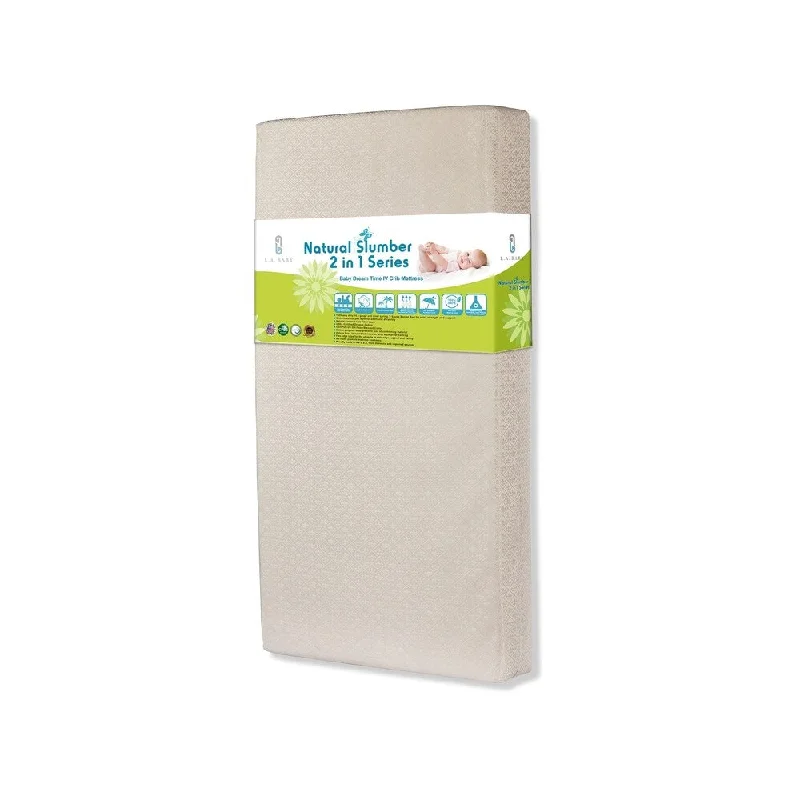 Memory foam mattresses for pressure relief and contouringBaby Dream Time IV 2 in I Crib Mattress with Organic Cotton Layer and Seamless Edge