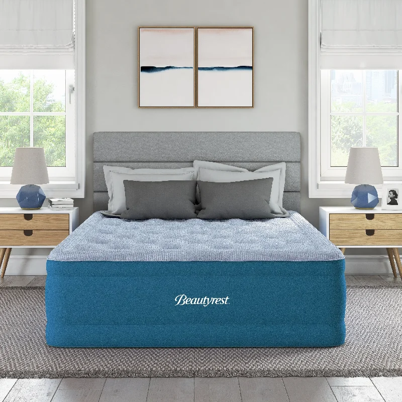 Polyester - foam mattresses for budget - friendly optionsBeautyrest Comfort Plus Air Mattress with Built-in Pump - Inflatable Guest Bed with Plush Cooling Top