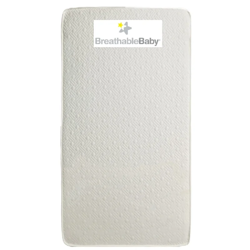 Wool - filled mattresses for natural insulation and moisture - wickingBreathableBaby EcoCore 250 2-Stage Dual-Sided Crib Mattress, 52 in x 28 in x 6 in