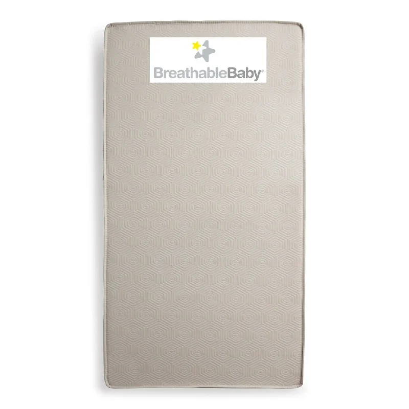 Gel - infused memory foam mattresses for cooler sleepBreathableBaby EcoCore 300 2-Stage Dual-Sided Crib Mattress, 52 in x 28 in x 6 in