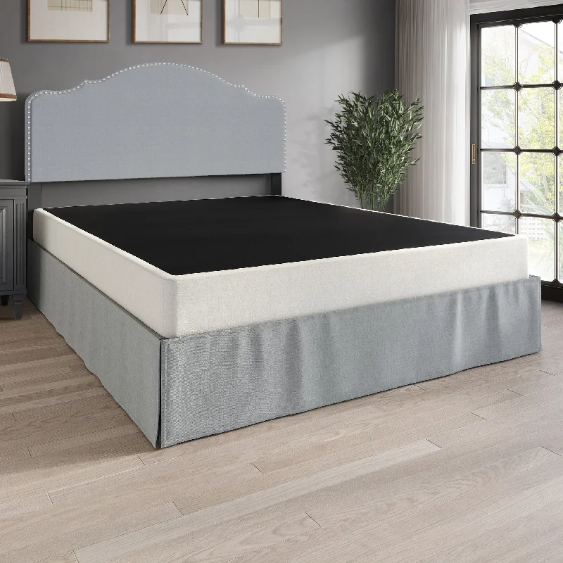 Organic cotton mattresses for a chemical - free sleep surfaceCraftPorch 5-Inch Metal Box Spring with Warm Grey Linen Cover