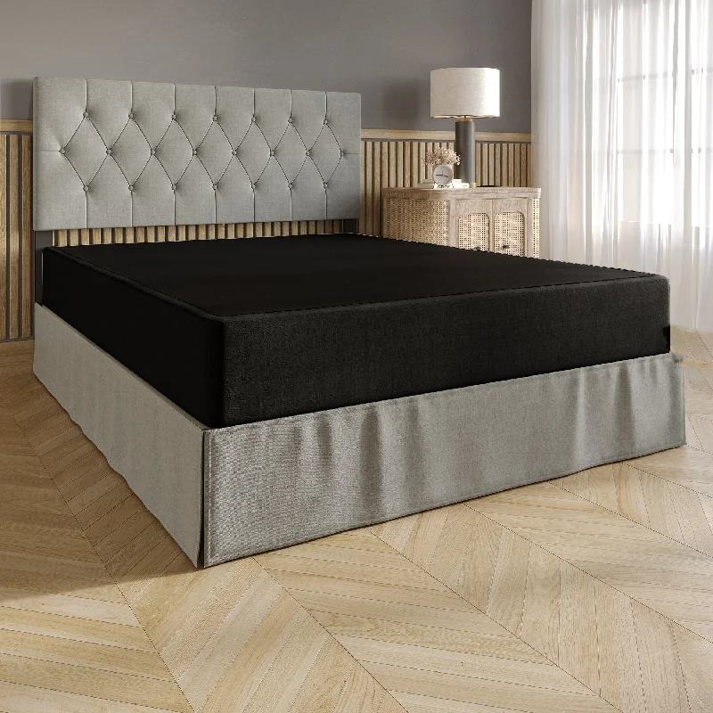 Latex mattresses with natural bounce and breathabilityCraftPorch Upholstered Linen Metal Box Spring