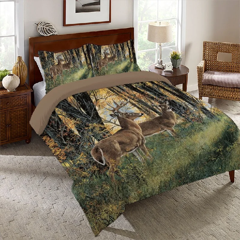 Down - filled comforters for supreme warmth and lightnessDeer In Autumn Light King Comforter Set