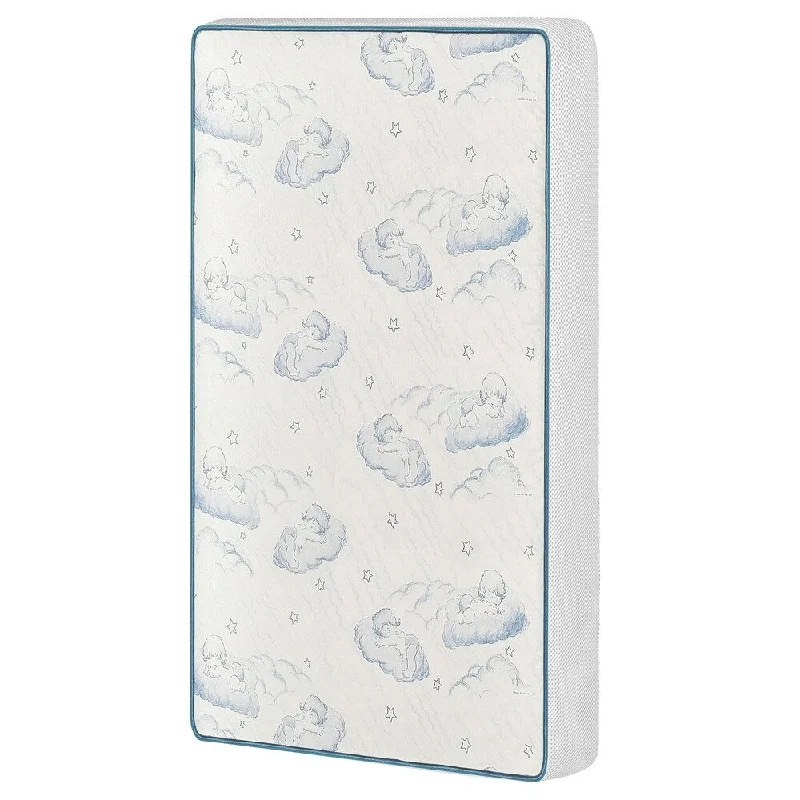 Gel - infused memory foam mattresses for cooler sleepDream On Me 2-In-1 Breathable 3" Spring Coil mini/ Portable Crib Mattress