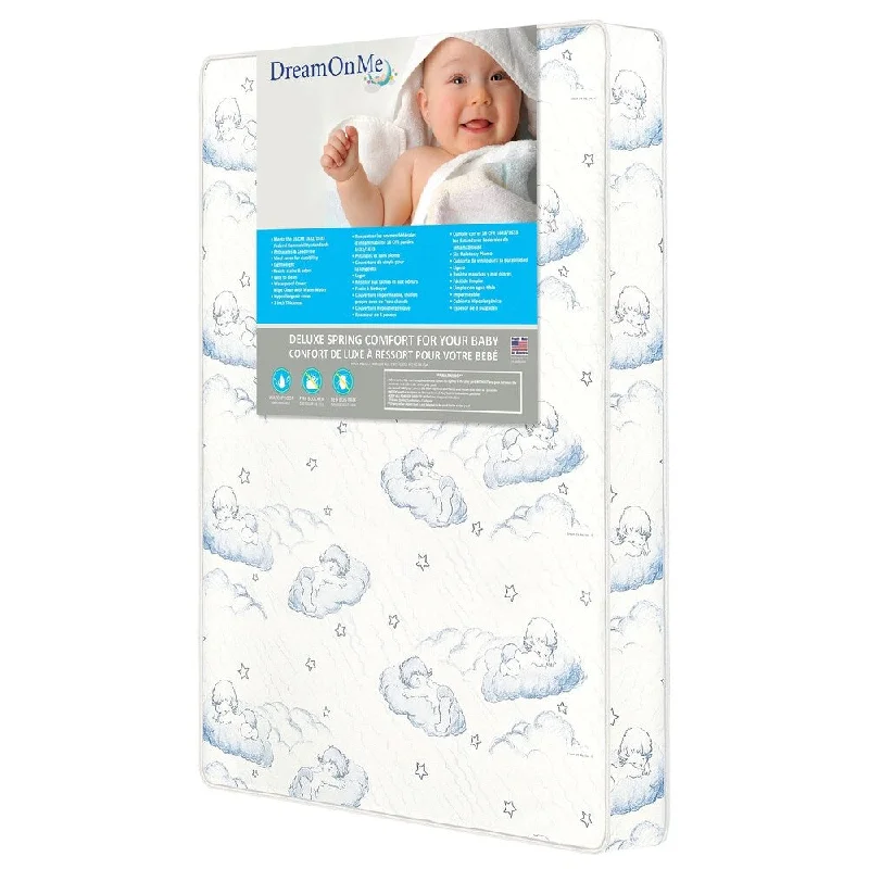 Latex mattresses with natural bounce and breathabilityDream On Me 3" Spring Coil mini/Portable Crib Mattress