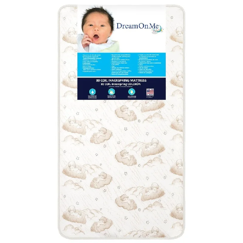 Memory foam mattresses for pressure relief and contouringDream On Me 5-inch 80-coil Spring Crib and Toddler Bed Mattress