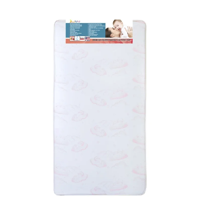 Natural latex and organic cotton blend mattressesDream On Me Sweet Dreams 6 inch 88 Coil Spring Crib and Toddler Bed Mattress