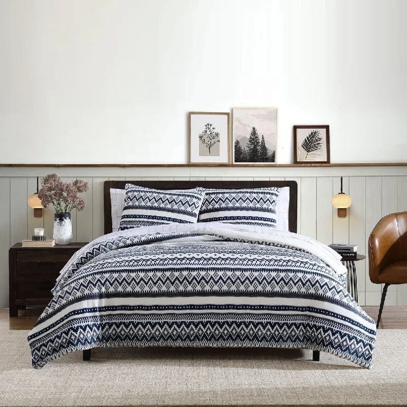 King - size comforters to fit large king - sized beds perfectlyEddie Bauer Shelton Fair Isle Plush Reversible Comforter Set