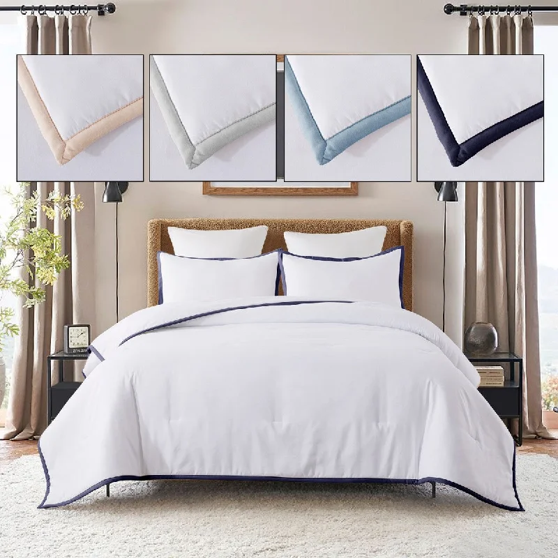 Duck down comforters with a softer feel and good warmth retentionFramed Down Alternative Comforter Set