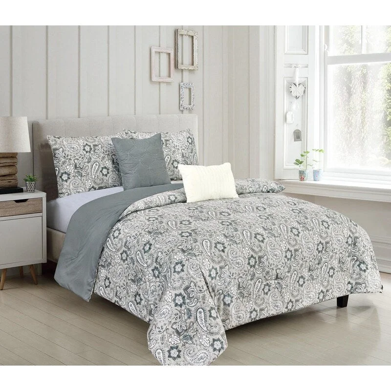 Down - filled comforters for supreme warmth and lightnessFrancesca 5-Piece Reversible Comforter Set