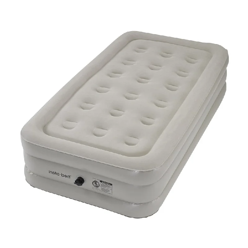 Gel - infused memory foam mattresses for cooler sleepInstabed Twin-size Airbed with External AC Pump