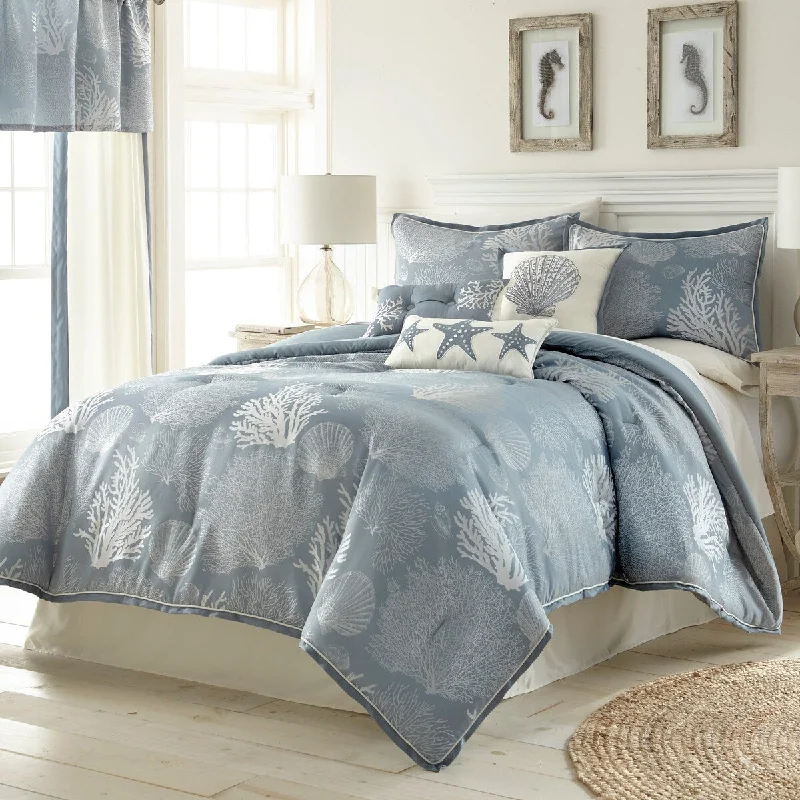 Microfiber - filled comforters that are lightweight and easy to care forIsland Breeze 7PC Comforter Set