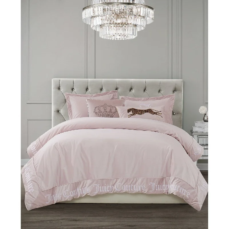 Duck down comforters with a softer feel and good warmth retentionJuicy Couture Gothic Pink 2 Piece Comforter Set