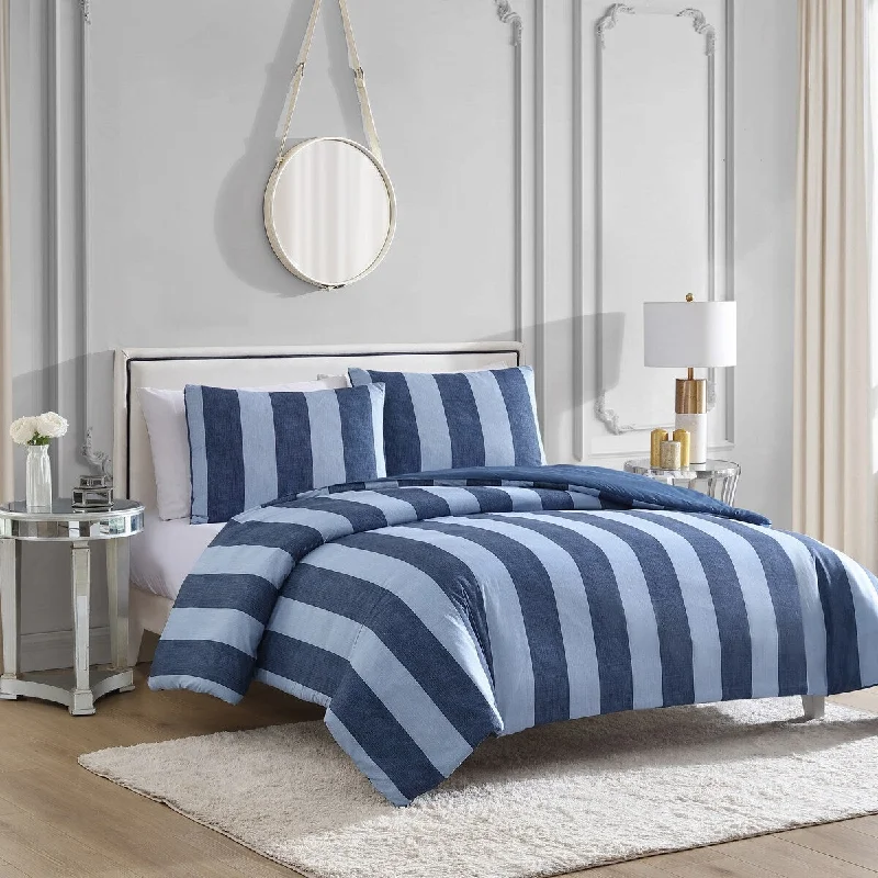 Latex - filled comforters with a bouncy texture and good supportJuicy Couture Printed Demin Stripe Comforter Sets