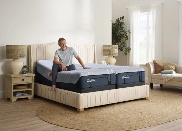 Latex mattresses with natural bounce and breathabilityKing Tempur Pedic Luxe Align 2.0 Blue Mattress (Soft Feel)