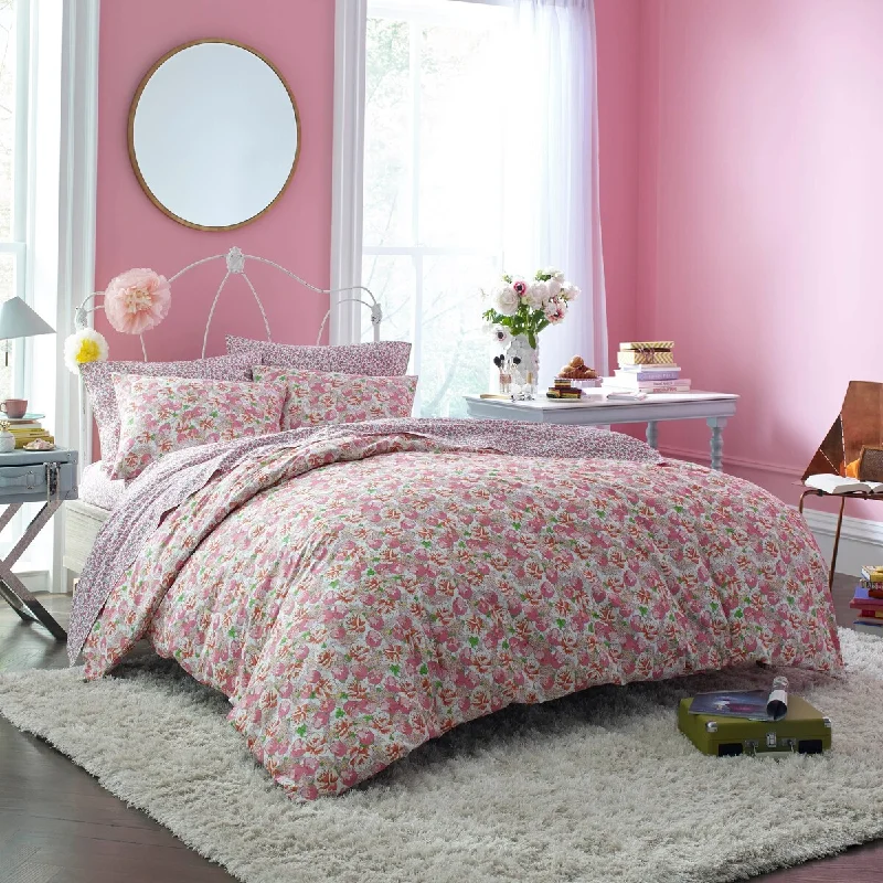 Duck down comforters with a softer feel and good warmth retentionLady Pepperell Twin/Twin XL Chloe Floral Comforter Set