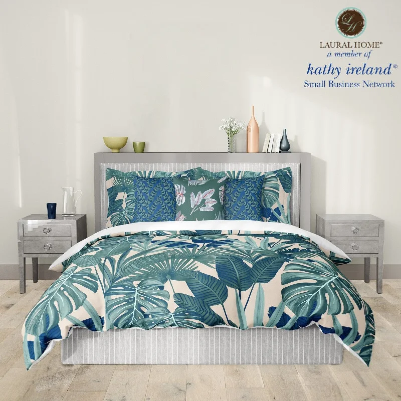 Full - size comforters suitable for full - sized beds in guest rooms or small bedroomsLaural Home kathy ireland® Small Business Network Member Palm Court Royal Queen Comforter - Full - Queen