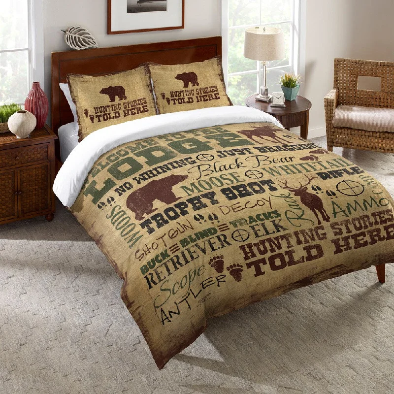 King - size comforters to fit large king - sized beds perfectlyLaural Home Lodge Words Comforter