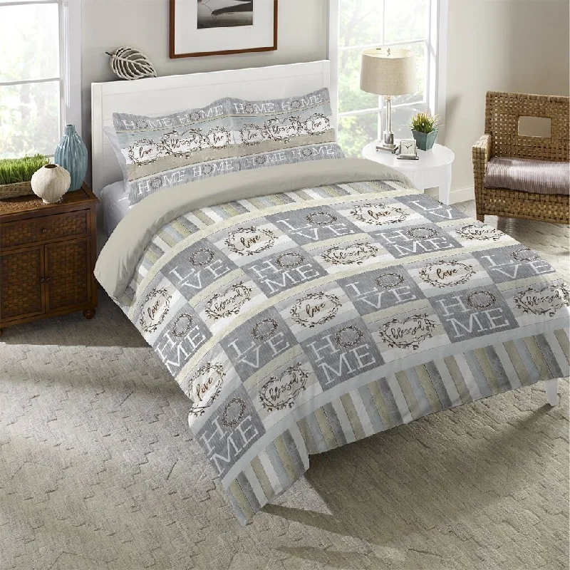 Duck down comforters with a softer feel and good warmth retentionLaural Home Loving Home Comforter Set