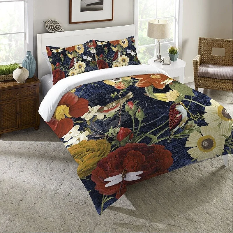 Bamboo - fiber - filled comforters with antibacterial and breathable qualitiesLaural Home Vintage Floral Comforter