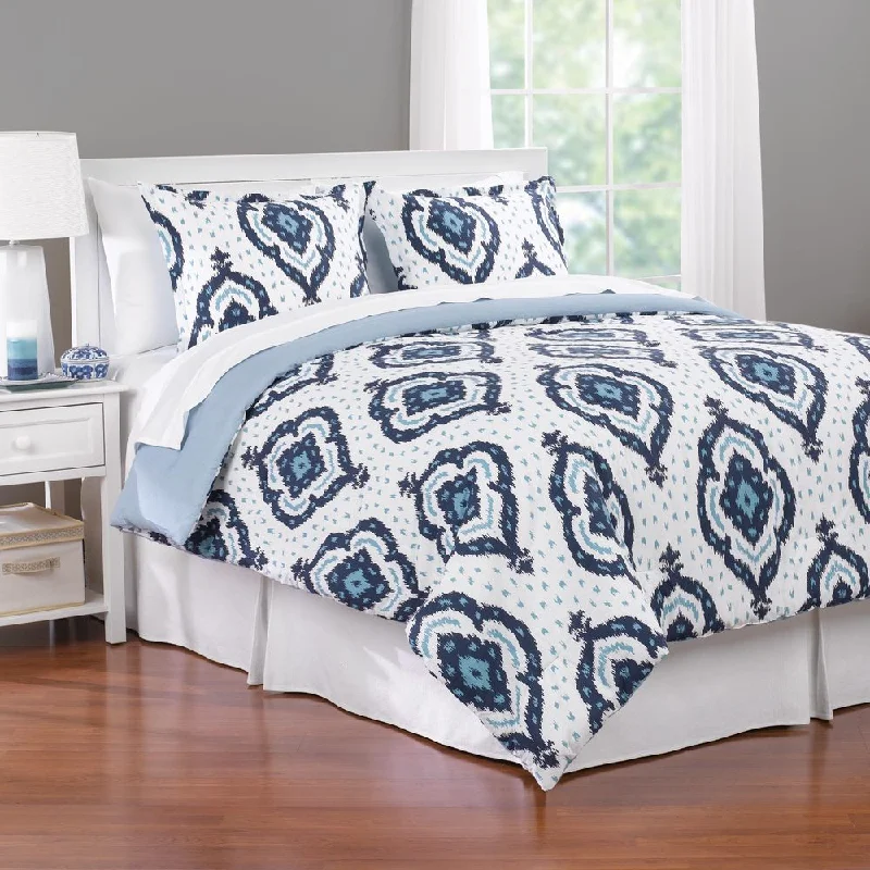 Synthetic - filled comforters like polyester for affordability and hypoallergenic propertiesLucca Ikat 3-piece Comforter Set