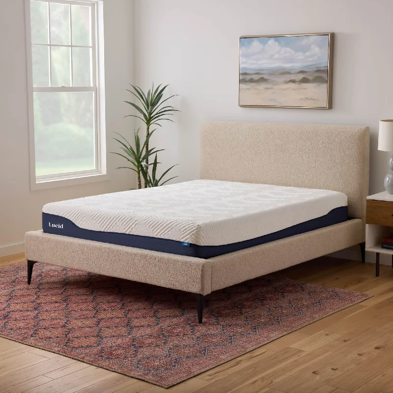 Natural latex and organic cotton blend mattressesLUCID Comfort Collection 10-in. Gel and Aloe Vera Hybrid Mattress