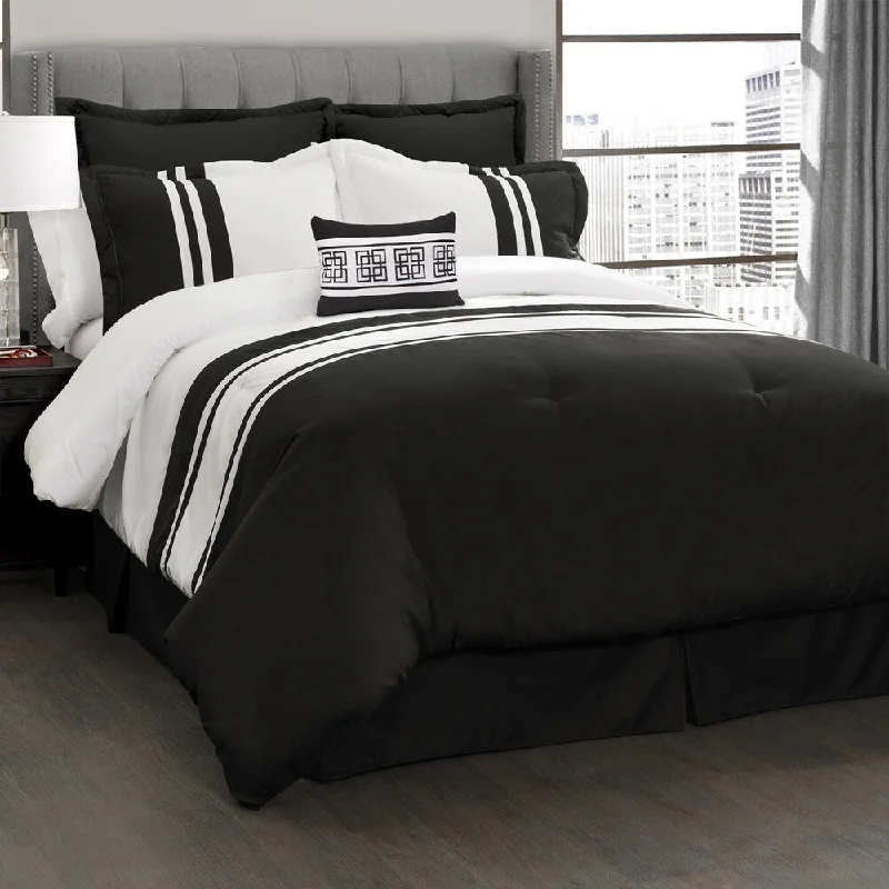 Wool - filled comforters with natural moisture - wicking and temperature - regulating featuresLush Decor Modern Chic Stripe 6-Piece Comforter Set