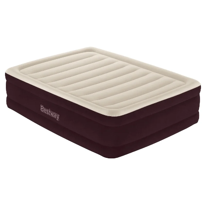 Wool - filled mattresses for natural insulation and moisture - wickingMaroon 20" Queen Air Mattress with Built-in Pump