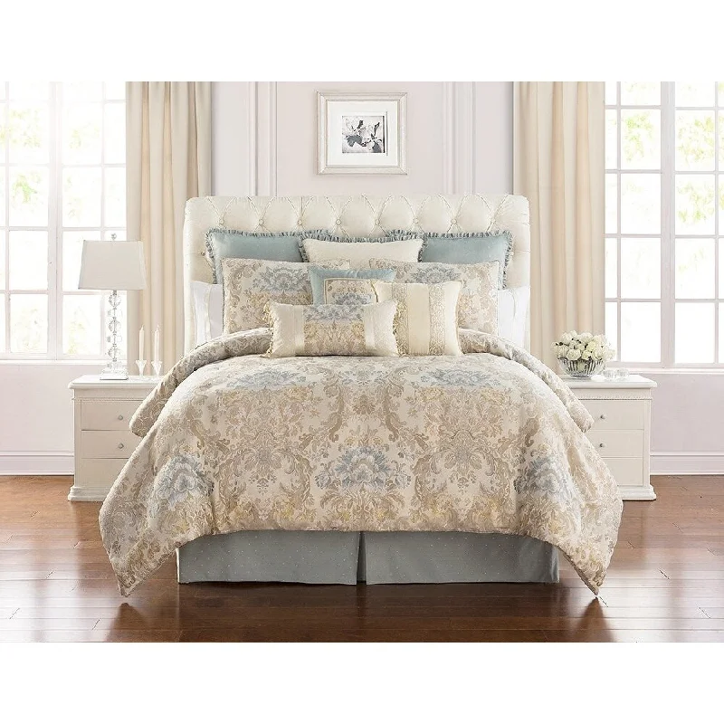 Latex - filled comforters with a bouncy texture and good supportMarquis By Waterford Warren Multicolor 4PC Comforter Set