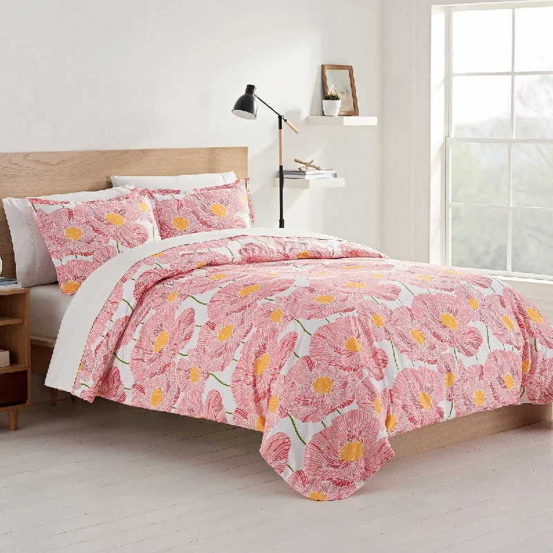 Duck down comforters with a softer feel and good warmth retentionMartex® Color Solutions Path of Poppies Comforter Set