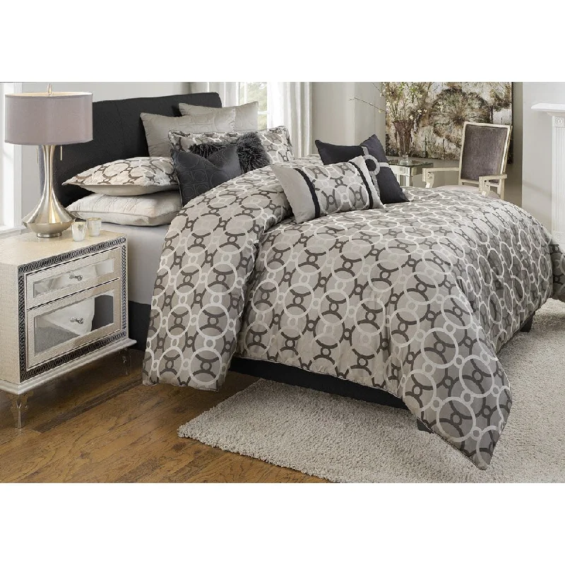 Cotton - filled comforters for a breathable and natural sleep experienceMichael Amini Daytona 10-piece Comforter Set