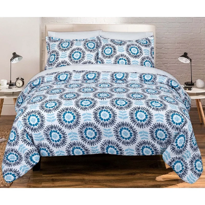 Goose down comforters known for their superior quality and insulationNouvelle Home Scandi Floral Cotton Comforter Set