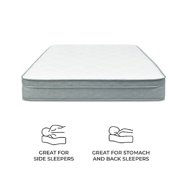 Hybrid mattresses combining foam and innerspring technologyNuForm 9" Medium Firm Eurotop Mattress