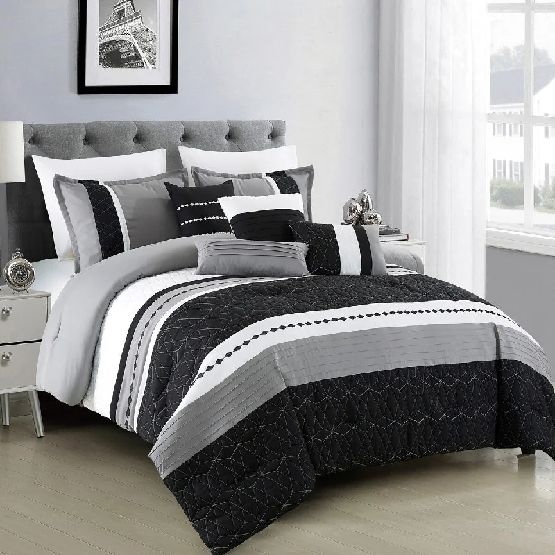 Bamboo - fiber - filled comforters with antibacterial and breathable qualitiesOquirrh Furnishings Evadne 7Pc Comforter Set