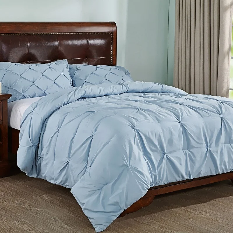 Microfiber - filled comforters that are lightweight and easy to care forPeace Nest Pleated Down Alternative Comforter Set