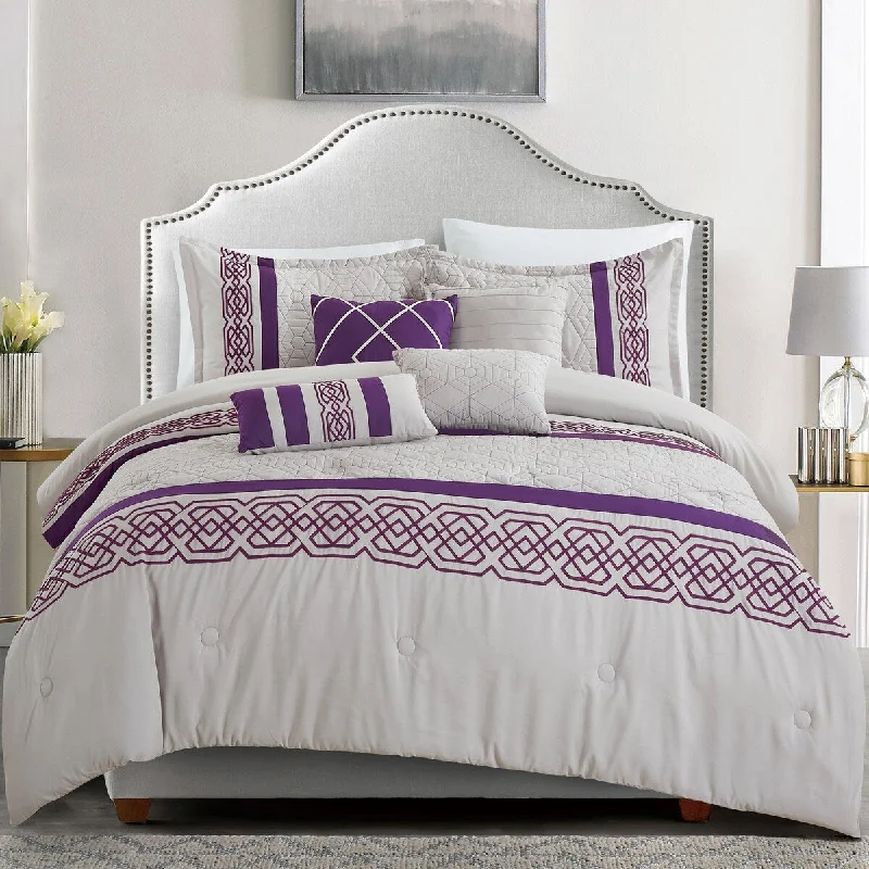 King - size comforters to fit large king - sized beds perfectlyPorch & Den Cornelia 7 Piece Comforter Set