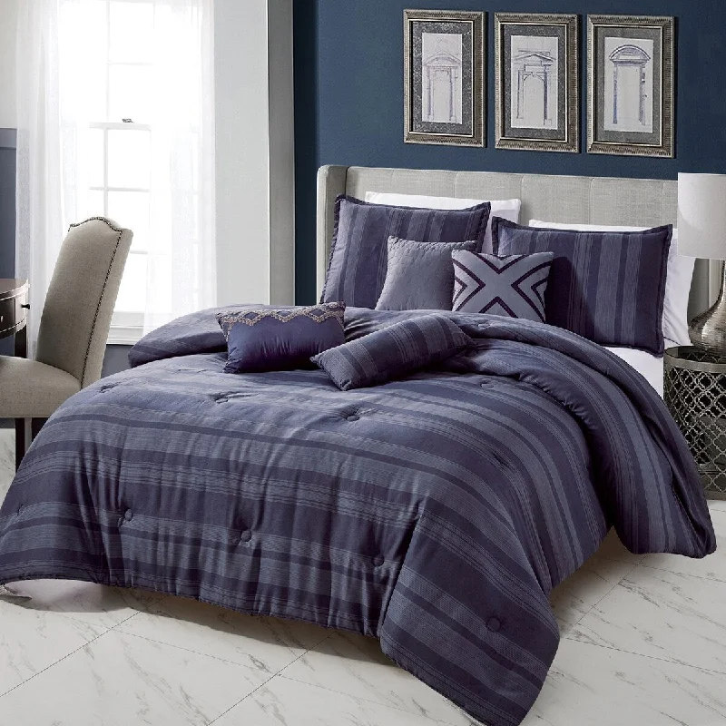 Latex - filled comforters with a bouncy texture and good supportPorch & Den Emma Polyester 7Pc Comforter Set