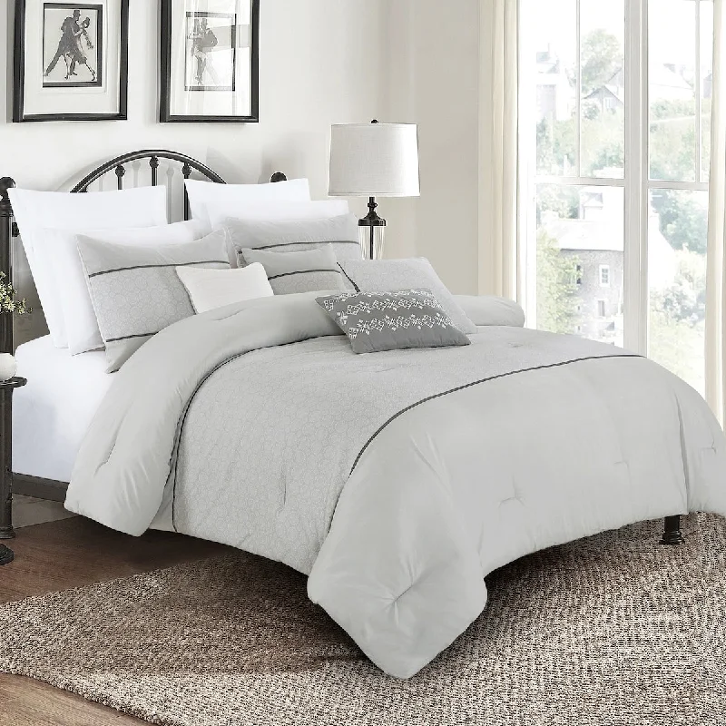 Latex - filled comforters with a bouncy texture and good supportPorch & Den Maud 7 Piece Comforter Set