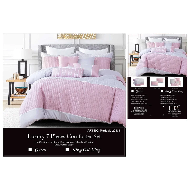 Synthetic - filled comforters like polyester for affordability and hypoallergenic propertiesPorch & Den Mia Polyester 7Pc Comforter Set