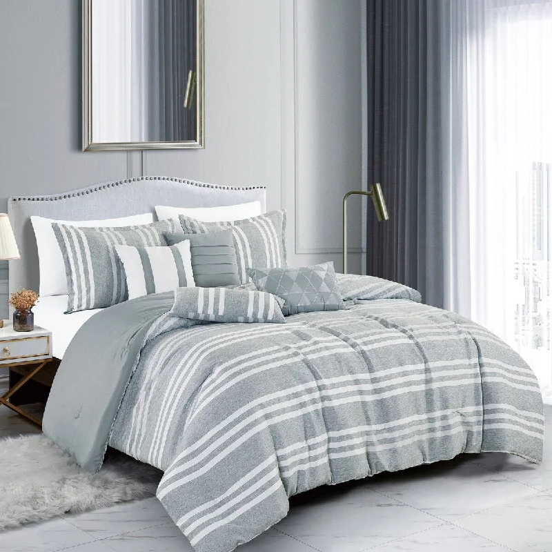 Silk - filled comforters for a luxurious and smooth touchPorch & Den Sadie Polyester 7Pc Comforter Set