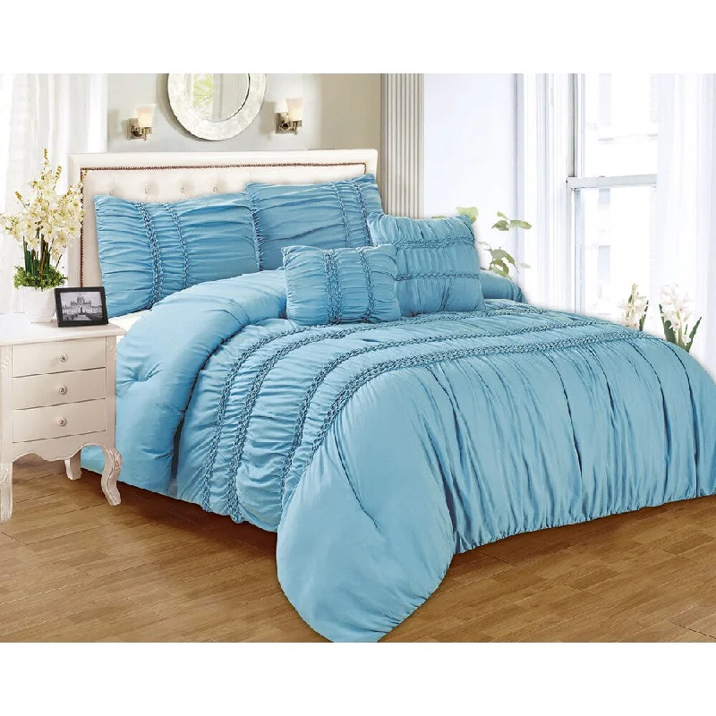 Synthetic - filled comforters like polyester for affordability and hypoallergenic propertiesRT Designers Collection Waldorf Oversized 5-Piece Smocked Comforter