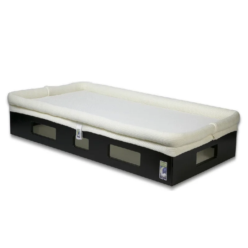 Innerspring mattresses with coil counts for supportSafeSleep Breathable Ivory Crib Mattress and Espresso Base - Almond