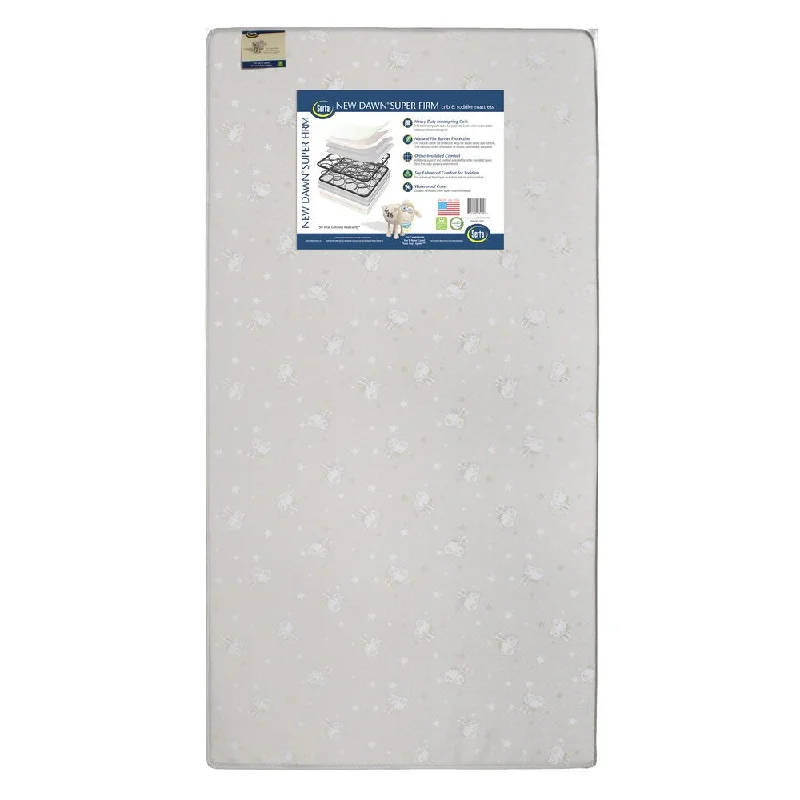 Organic cotton mattresses for a chemical - free sleep surfaceSerta New Dawn Super Firm Crib and Toddler Mattress