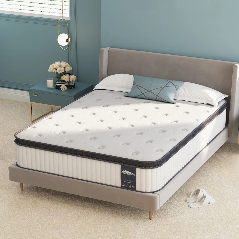 Memory foam mattresses for pressure relief and contouringSerweet 12 Inch Full / Queen/ King Memory Foam and Pocketed Spring Hybrid Mattress